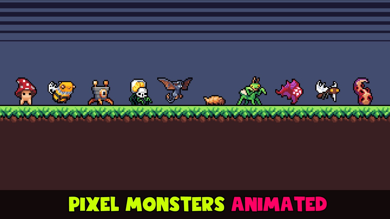 Media 1 for listing Pixel Monsters Animated Pack #4