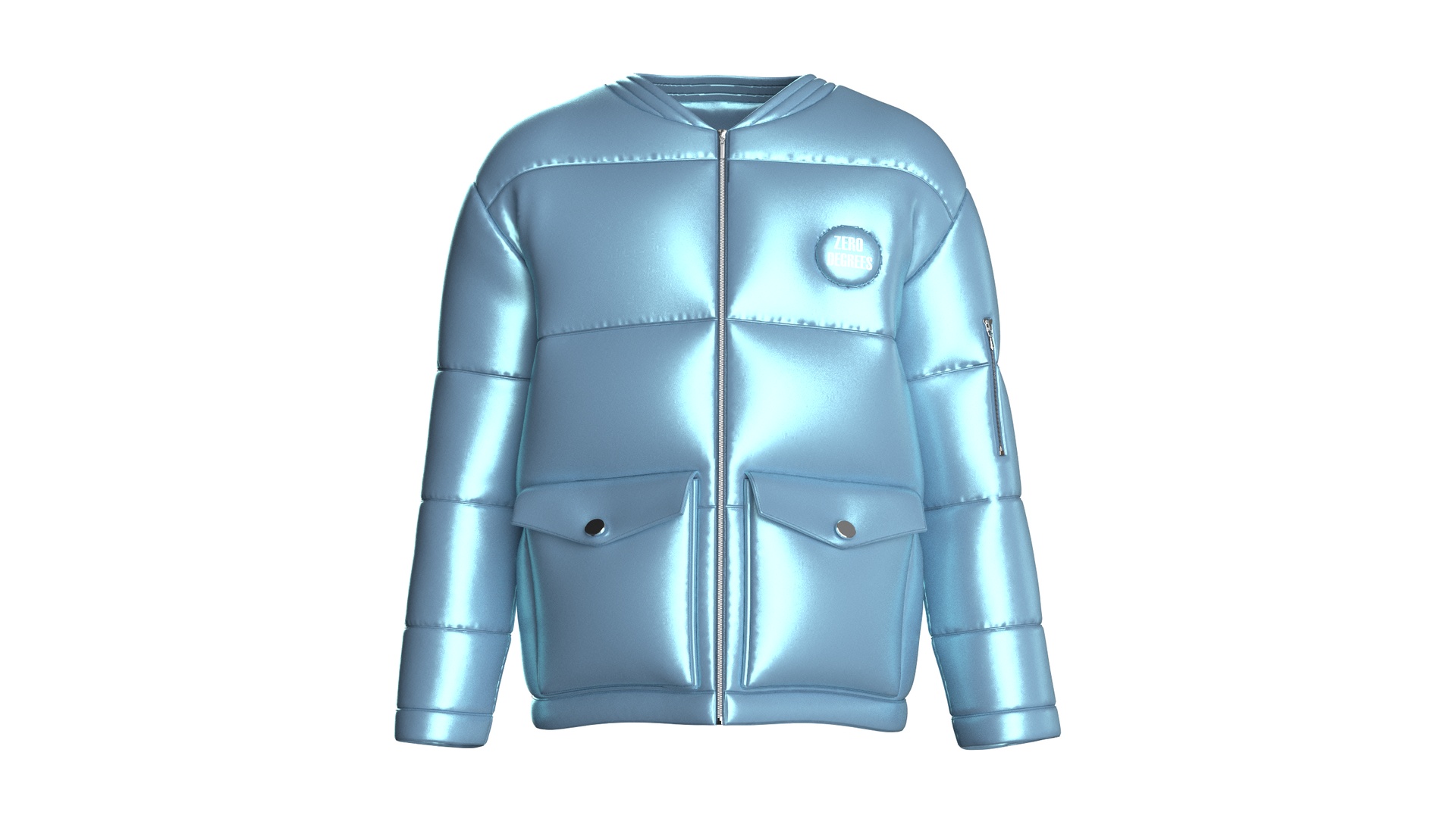 Media 1 for listing Men Blue Puffer Jacket | High Poly