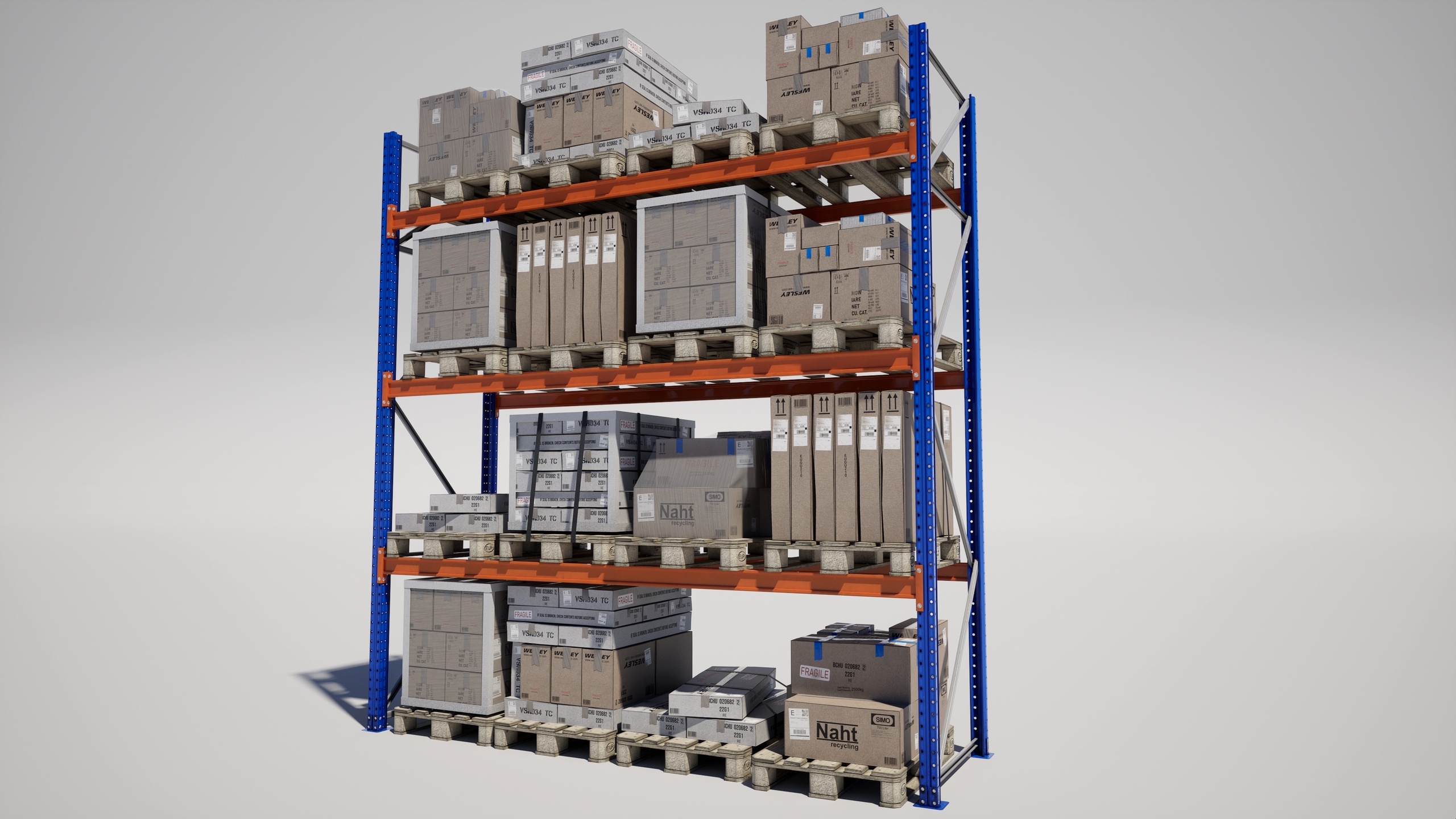 Media 1 for listing Industrial Warehouse Cardboard Box Pallet Shelf