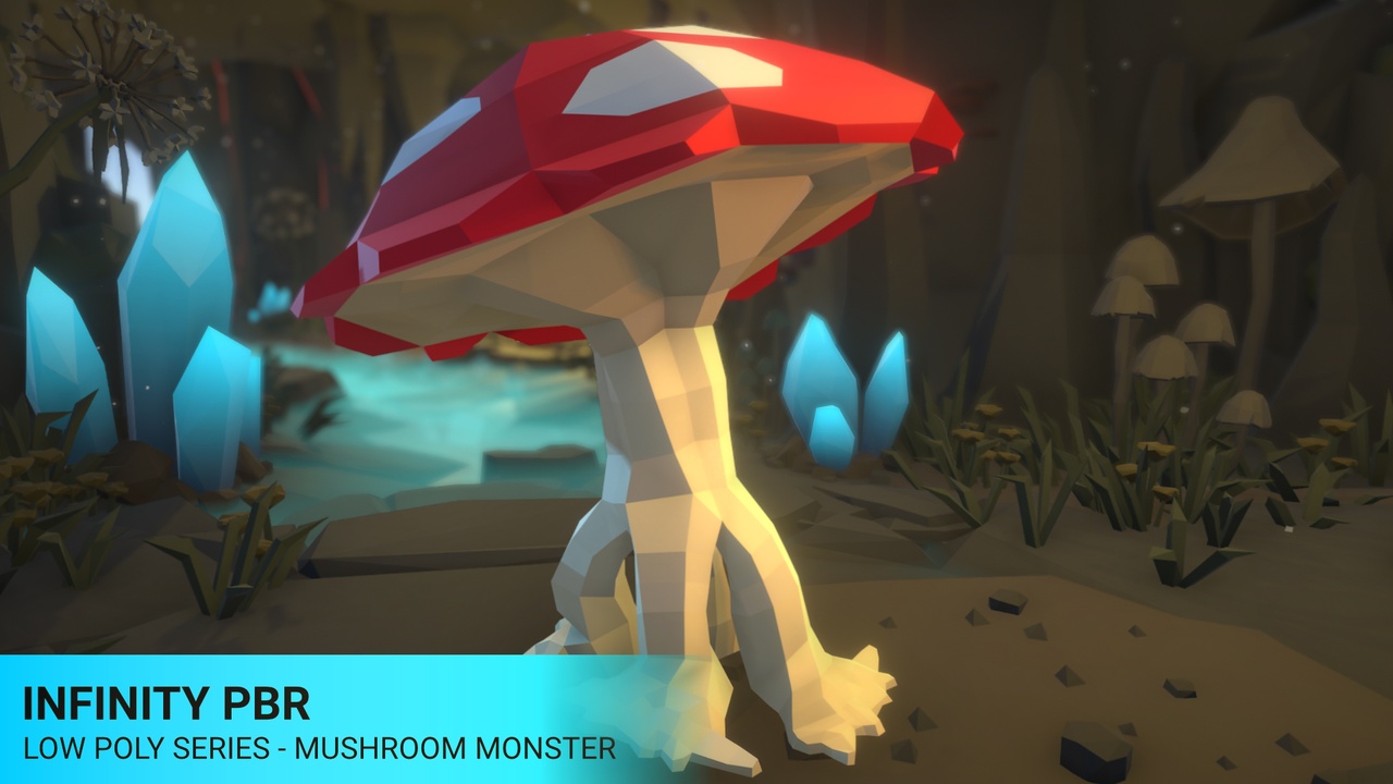 Media 1 for listing Low Poly - Mushroom Monster