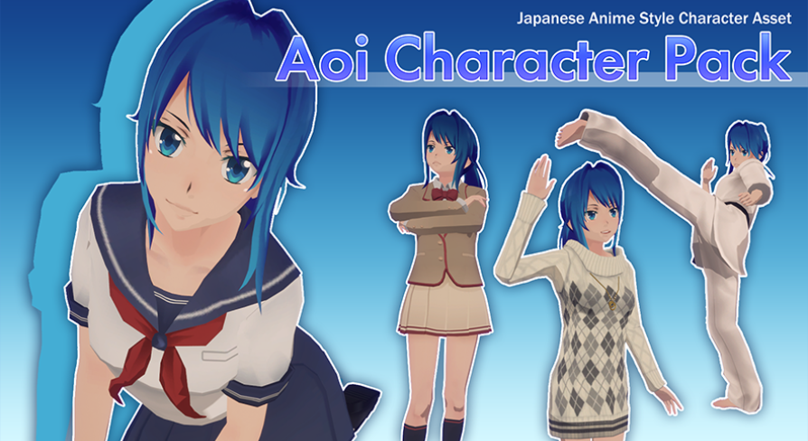 ゲームキャラクター Aoi Aoi Character Pack | Fab