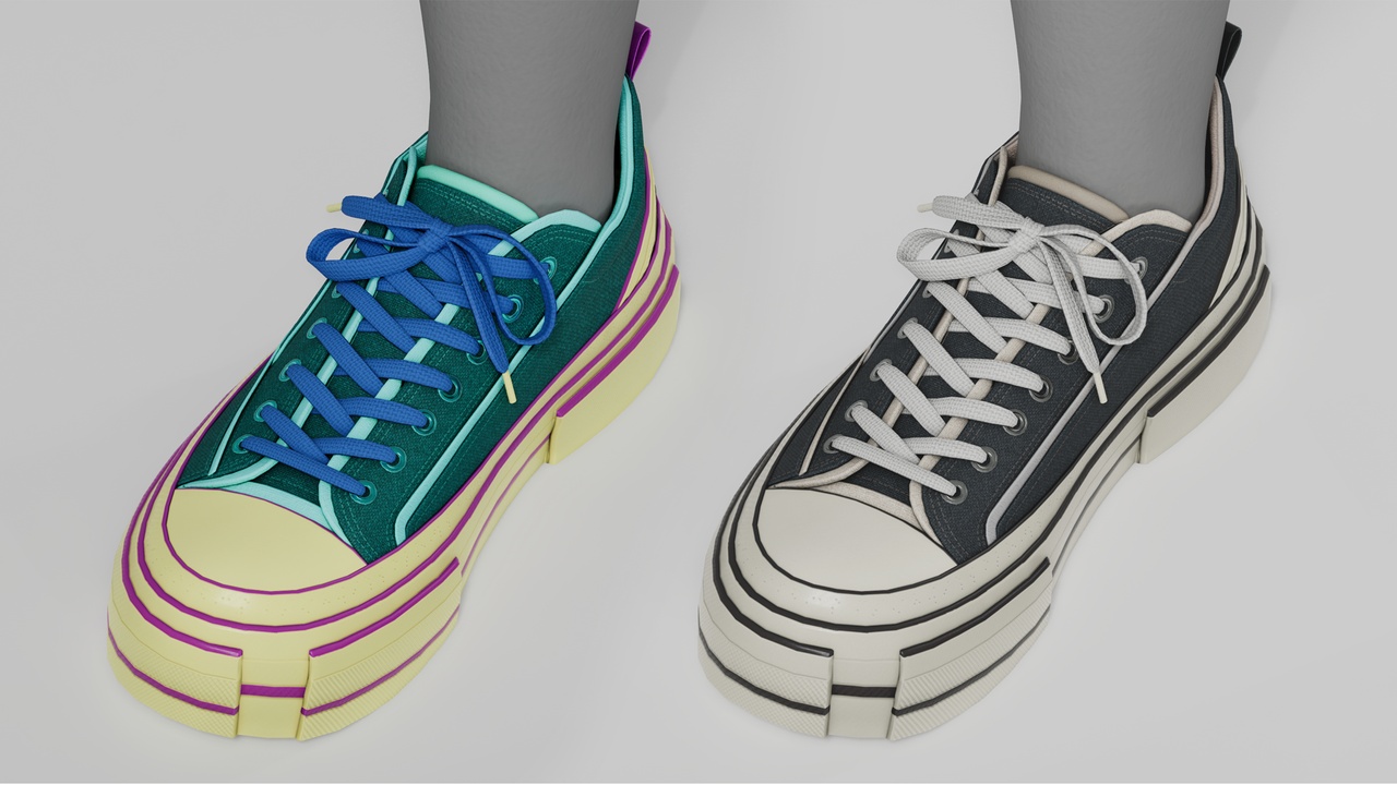 Media 1 for listing Platform Canvas Low-Top Shoes - MetaHuman - UE5.8
