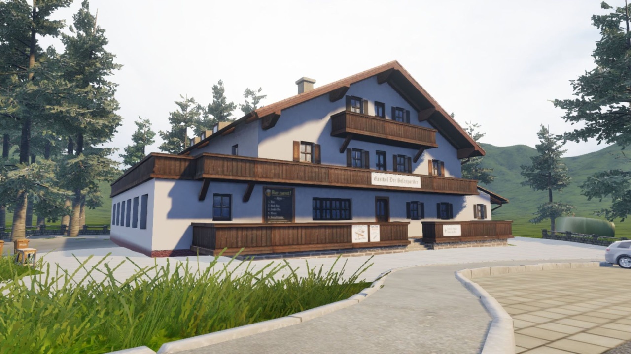 Media 1 for listing Low Poly Bavarian Commercial Building 01