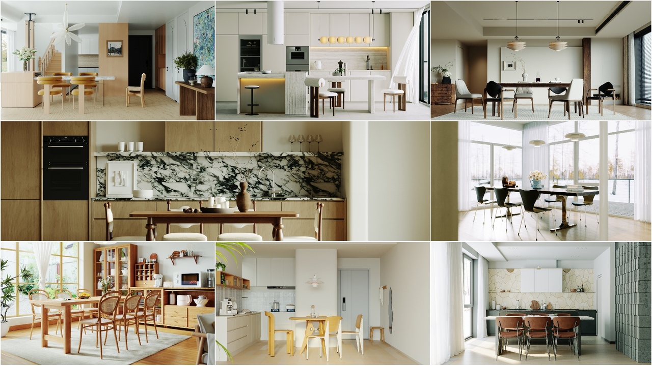 Media 1 for listing Dining Room Bundle 03 - 8 Scenes