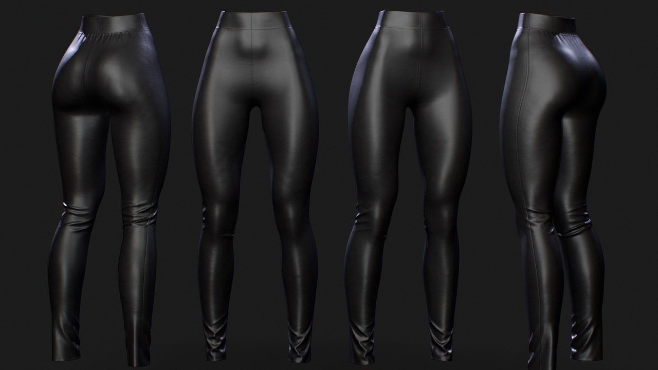 Media 1 for listing Leather Leggings for MetaHuman β Parametric Wardrobe (MHPKG)