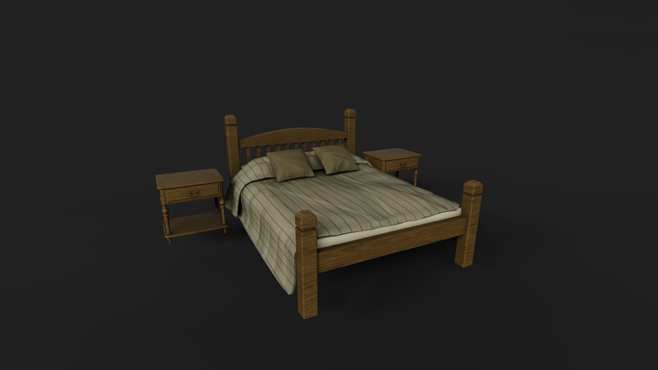 Media 1 for listing Low Poly Double Bed