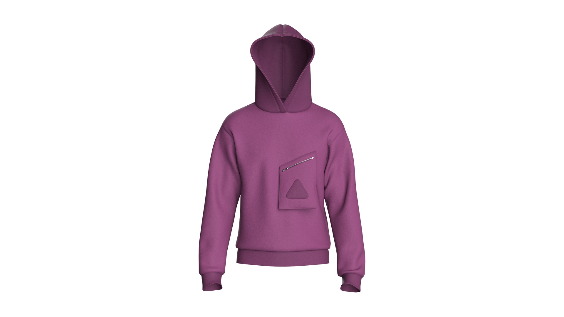 Media 1 for listing Men Zip Chest Pocket Hoodie | High Poly