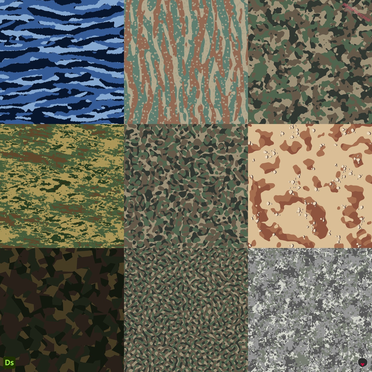 Media 1 for listing Camouflage Texture Pack