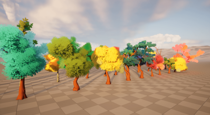 Stylized Fluffy Tree Pack (Dream Forest) | Fab
