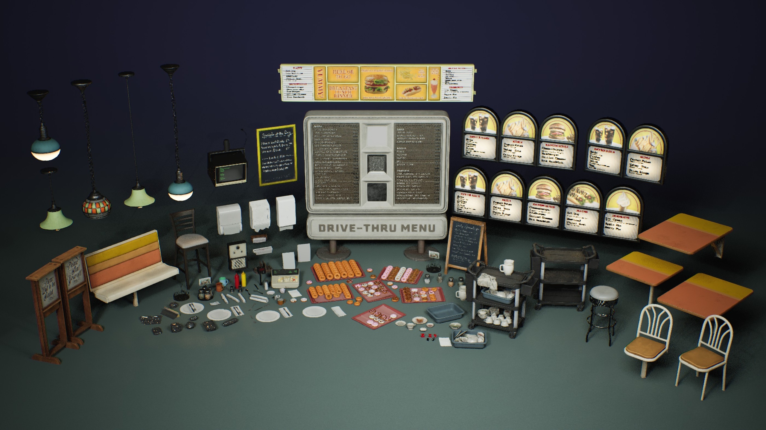 Media 1 for listing Jobsite VOL.10 - Food Service (Nanite & Low Poly)