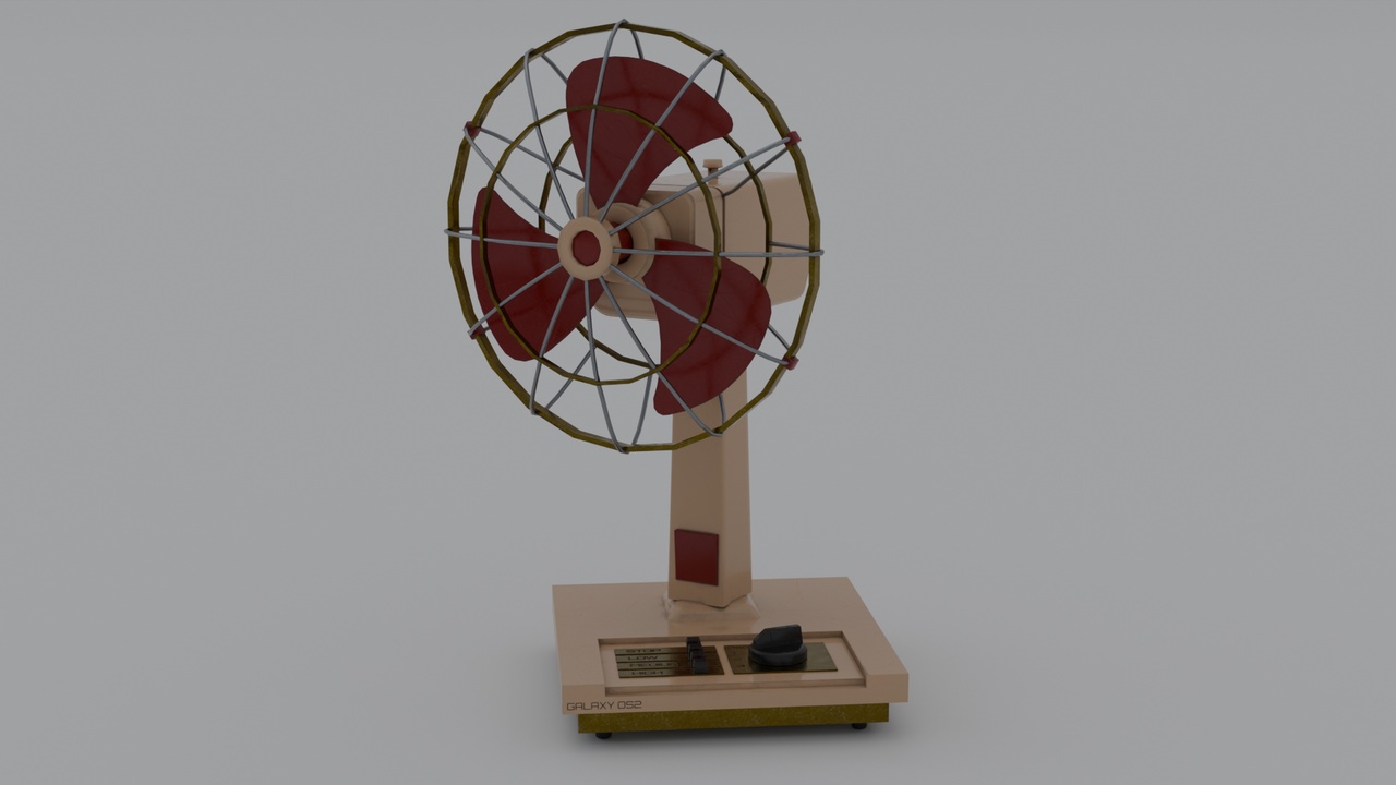 出品Retro Futuristic Oscillating Fan 3D Modelのメディア1