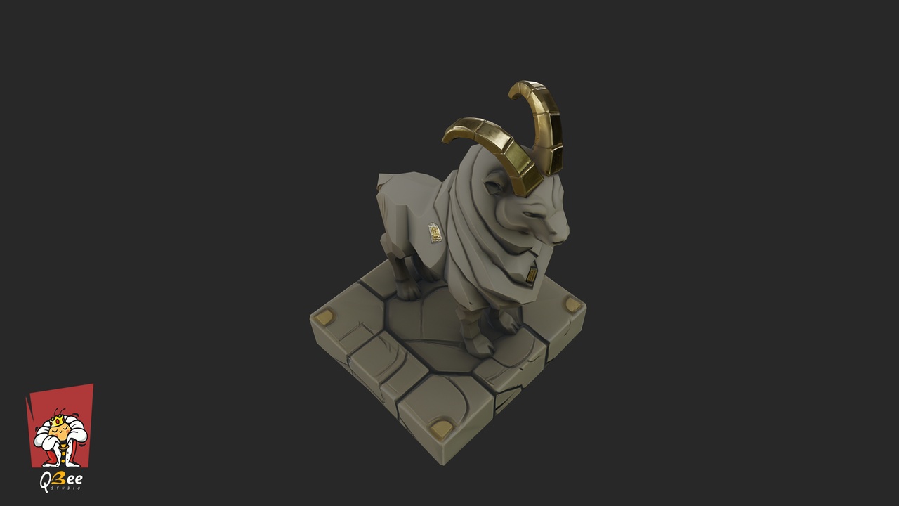 Media 1 for listing Stylized Statue Goat