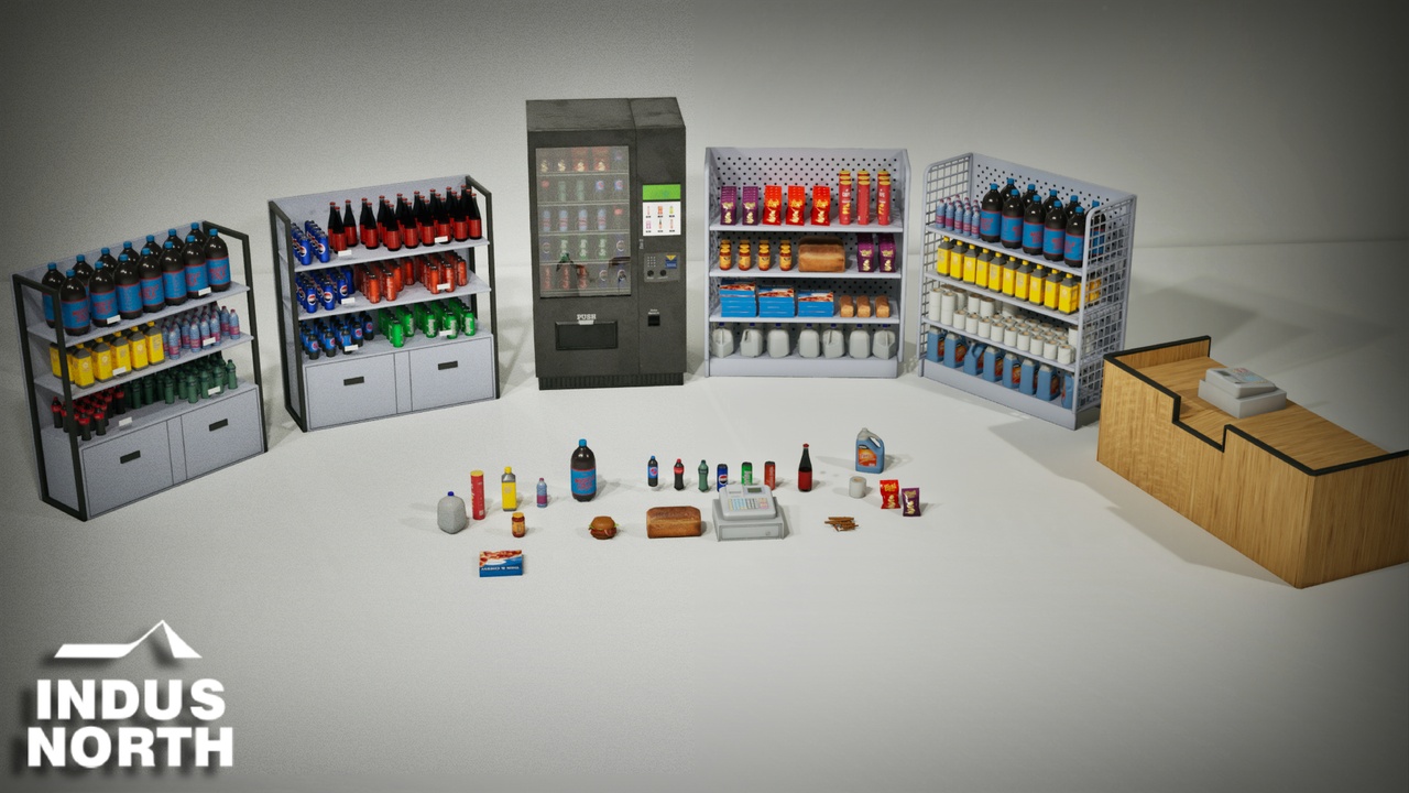 Media 1 for listing Game-Ready Grocery Props and Super Market Kit