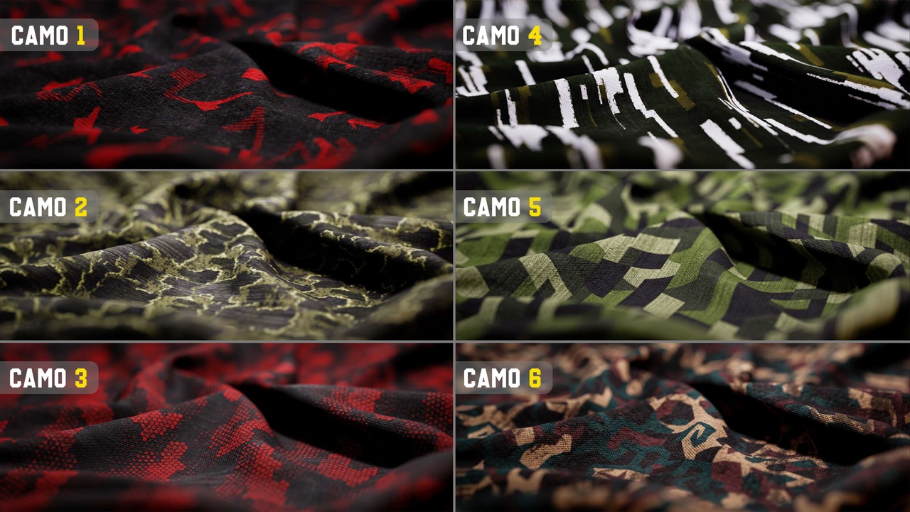 Media 1 for listing Camoflage Fabric Materials Pack