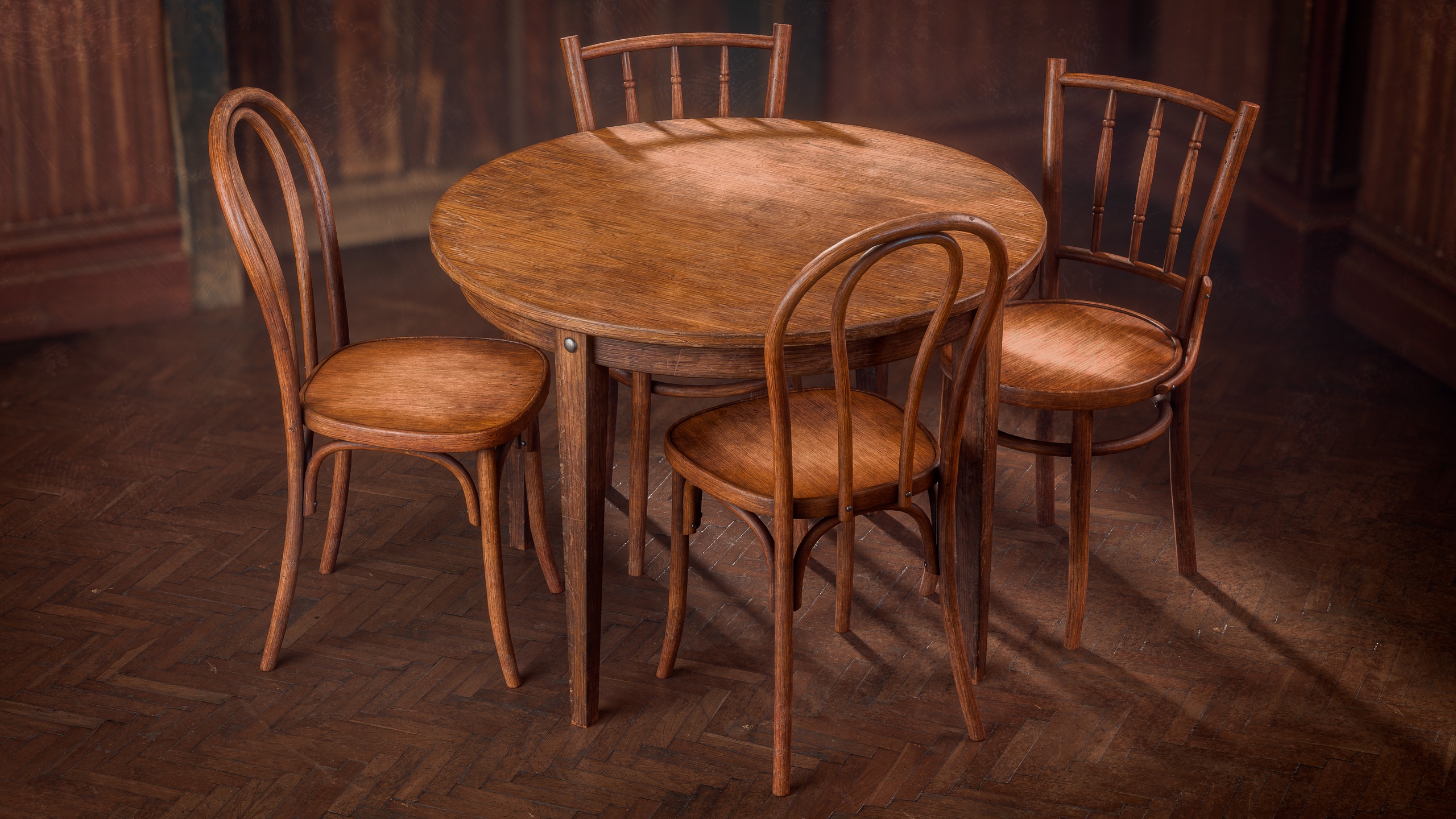 Media 1 for listing Kitchen Wooden Furniture - Game Ready Props Pack
