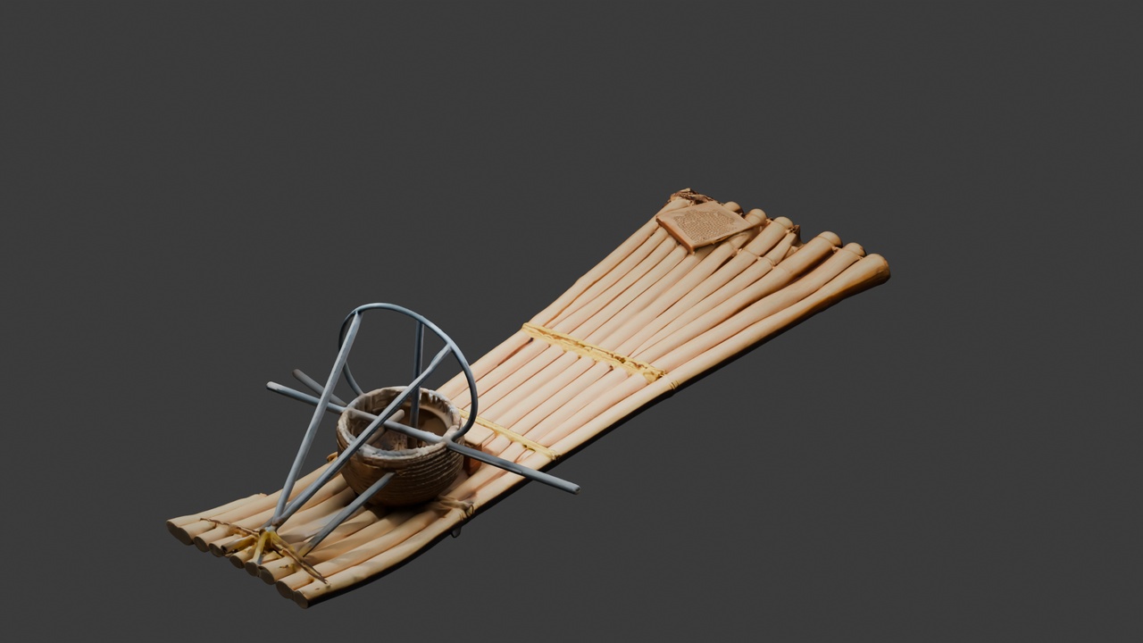 Media 1 for listing Bamboo boat  Figure 3D Model