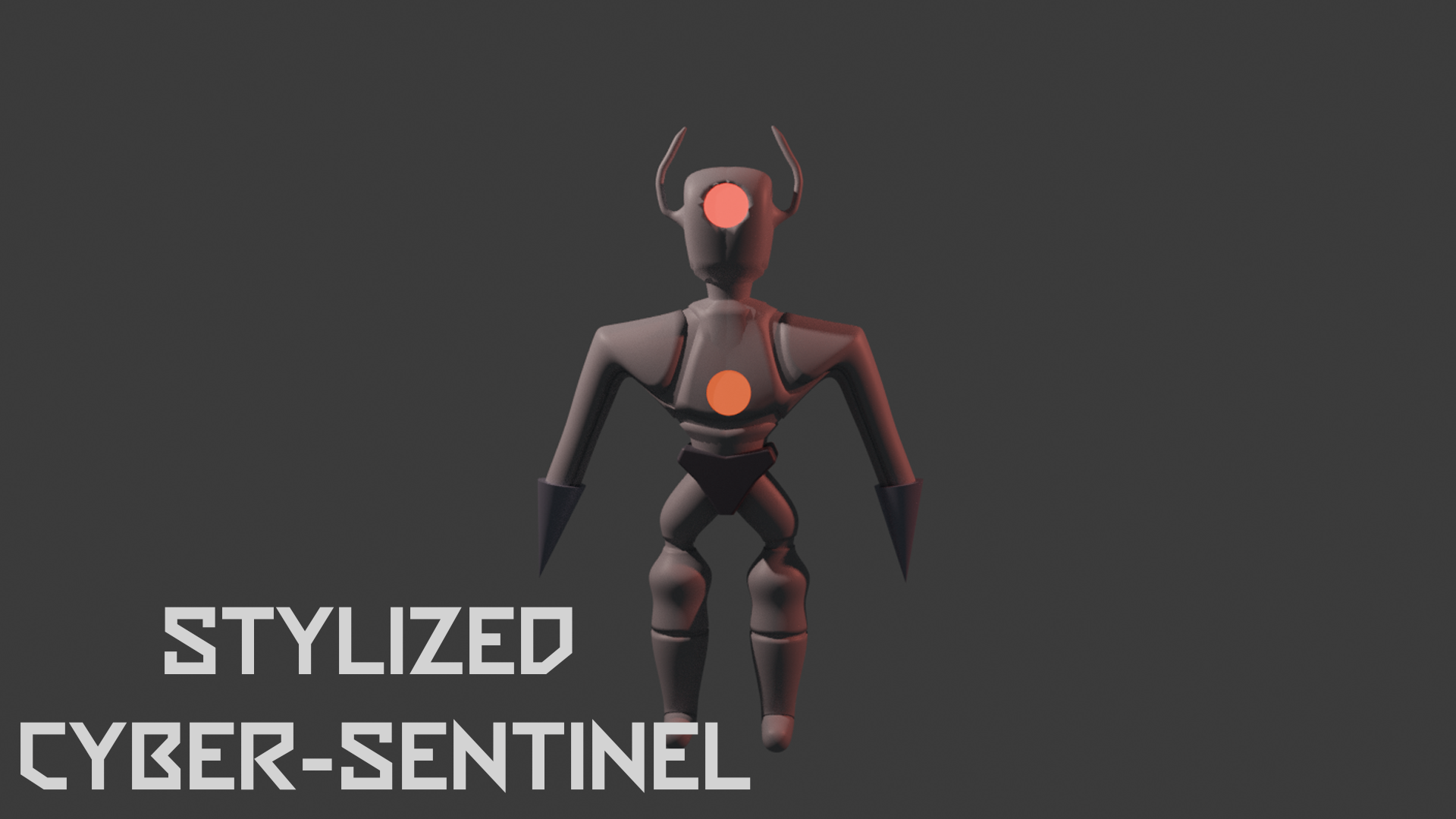 Stylized Cyber-Sentinel | Low-Poly Rigged Android | Fab