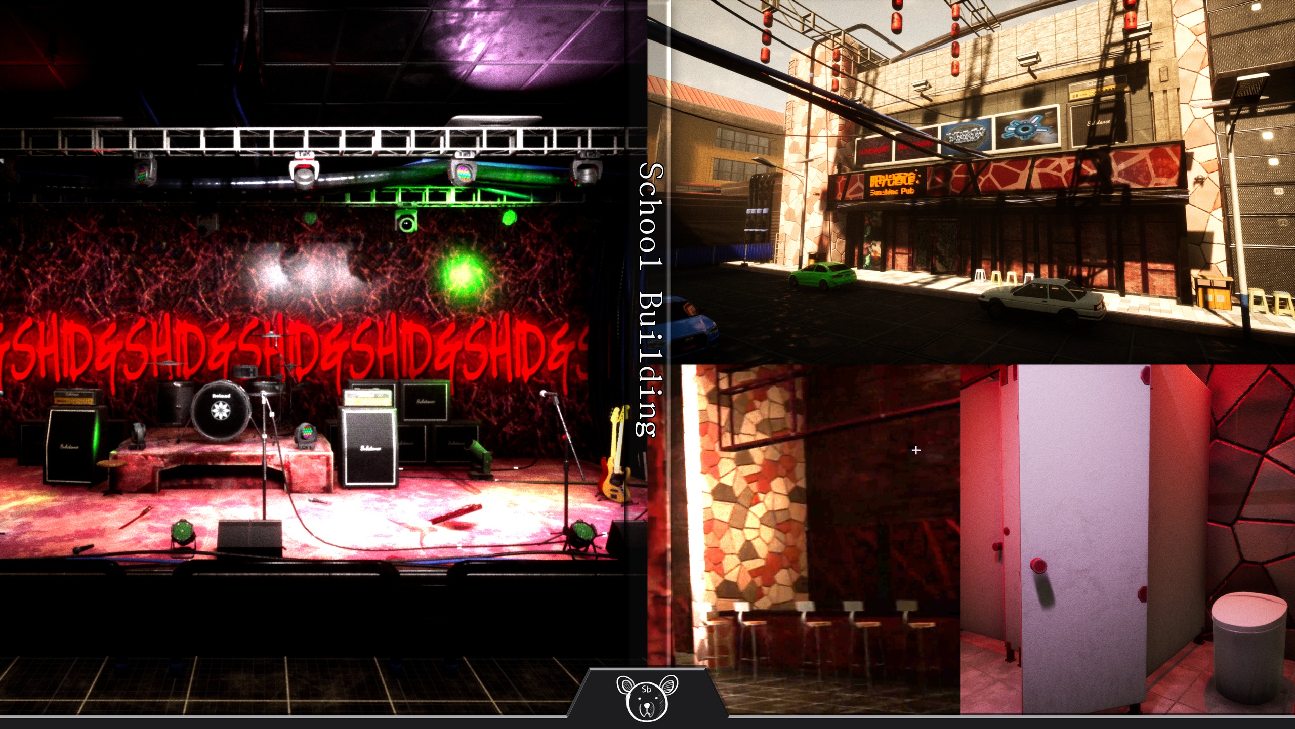 Media 1 for listing Bundle UE4 Scene Collection - Restaurant & Stair & Street & Livehouse & School
