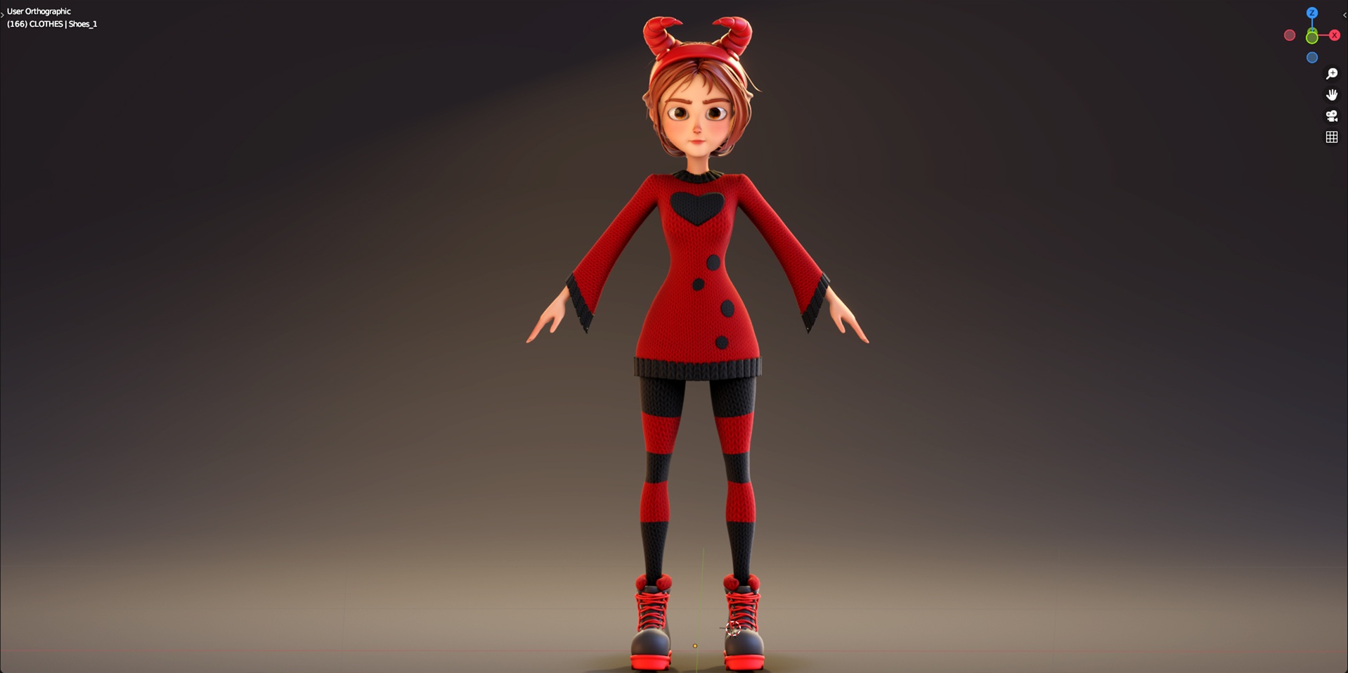 Media 1 for listing 3D Model - Stylized Devil Girl - Blender