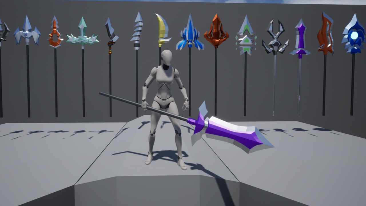 Media 1 for listing Low Poly Fantasy Spears Pack 1