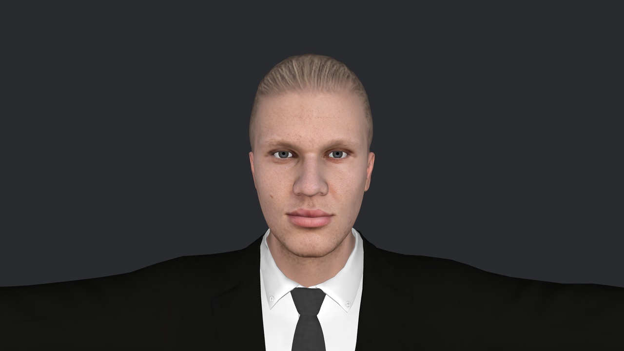 Media 1 for listing Erling Haaland Hyper Realistic Full Body Fully Rigged 3D Character