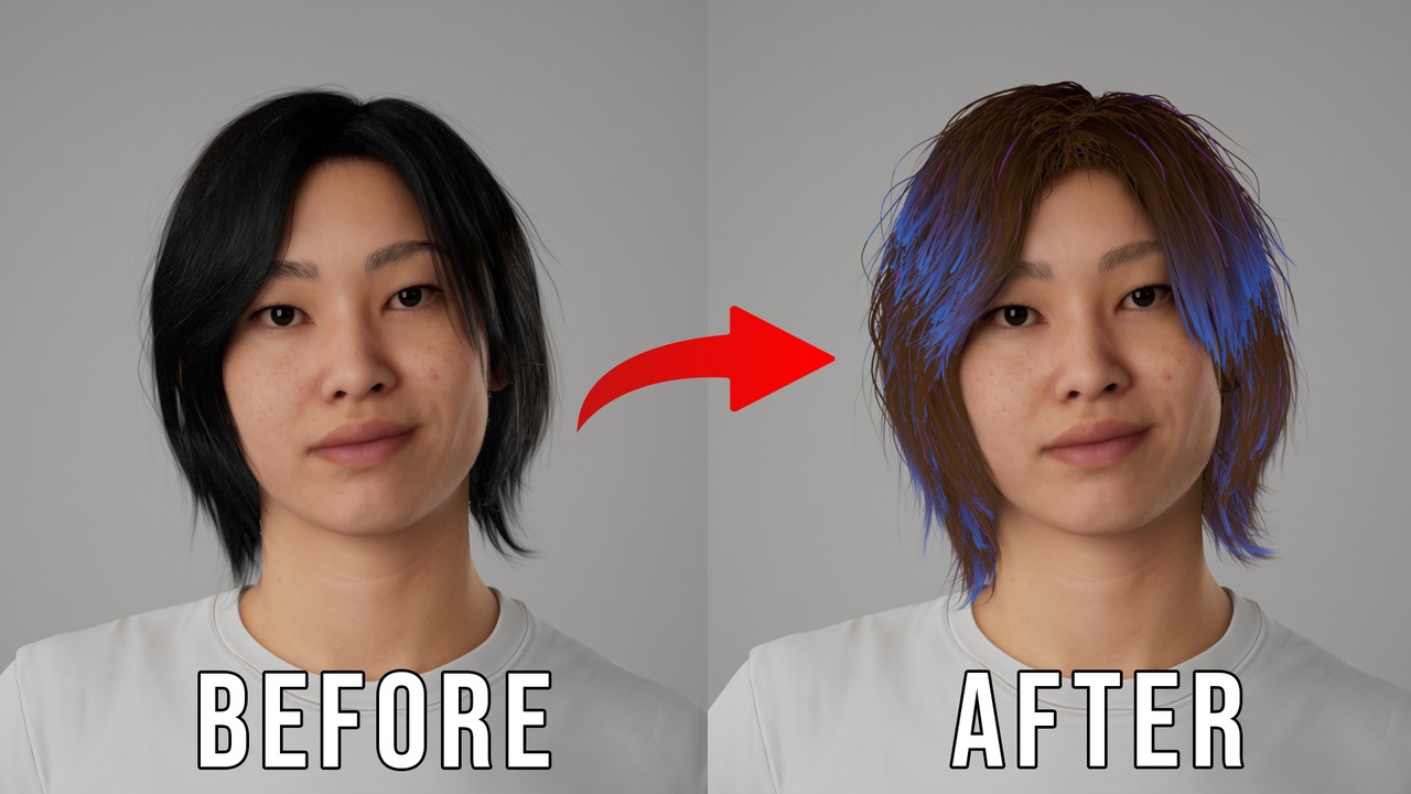 Media 1 for listing Stylized Hair Groom Material