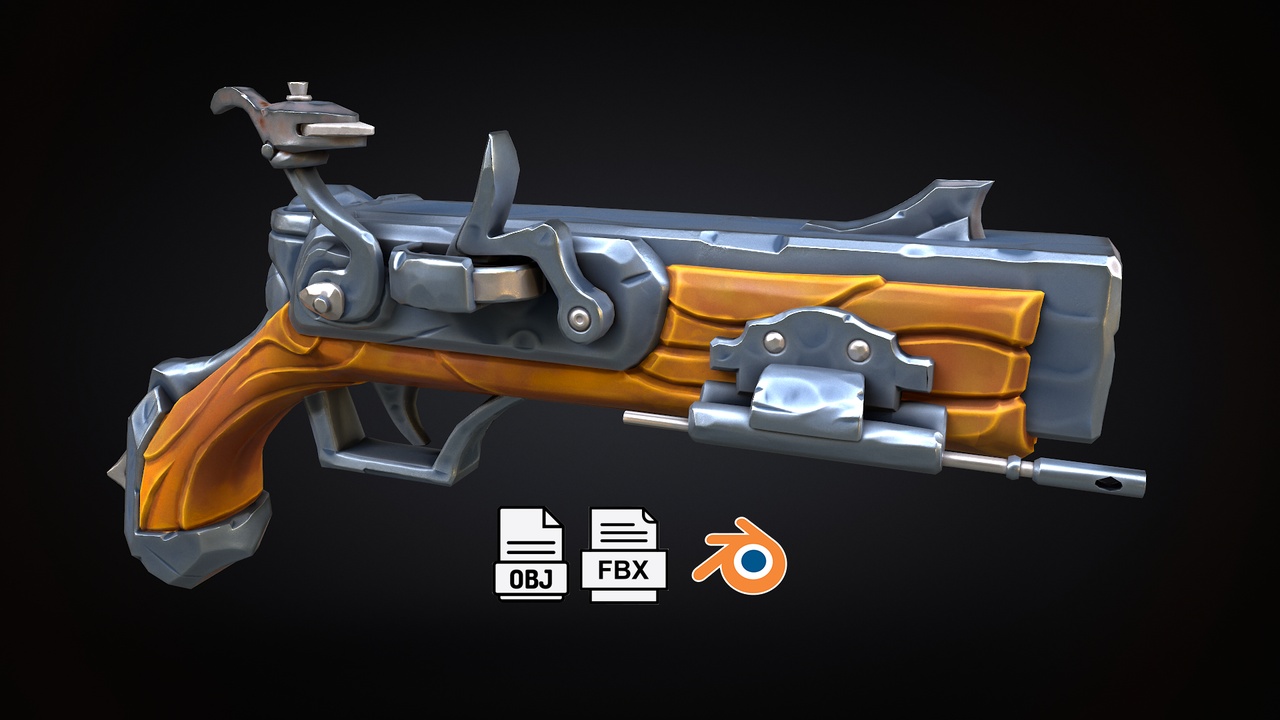Media 1 for listing Stylized Musket Low-poly