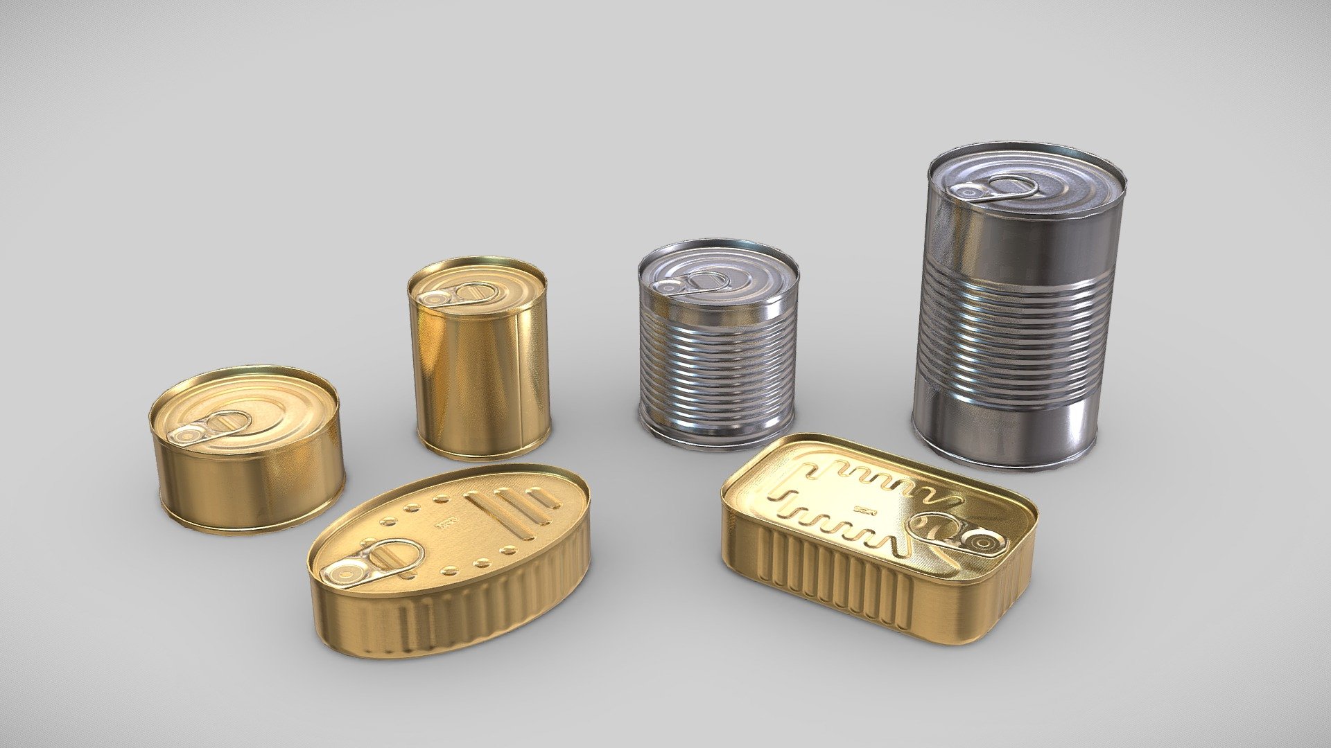 Pack Lowpoly Cans | Fab