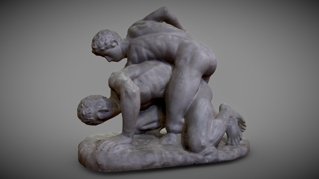 Media 1 for listing Two wrestlers in combat (repost)