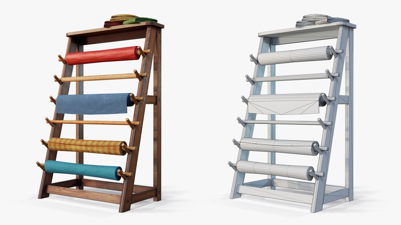 File multimediali per l'articolo Rack Fabric Roll Textile: 1