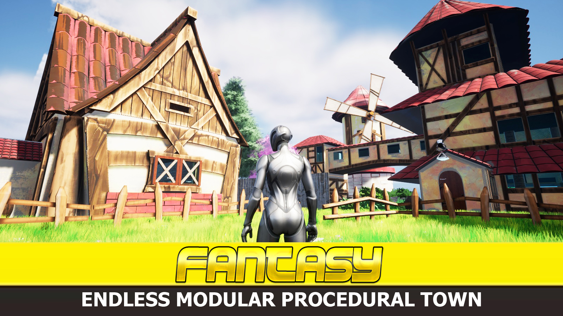 Endless Modular Procedural Town (With Level Streaming) | Fab