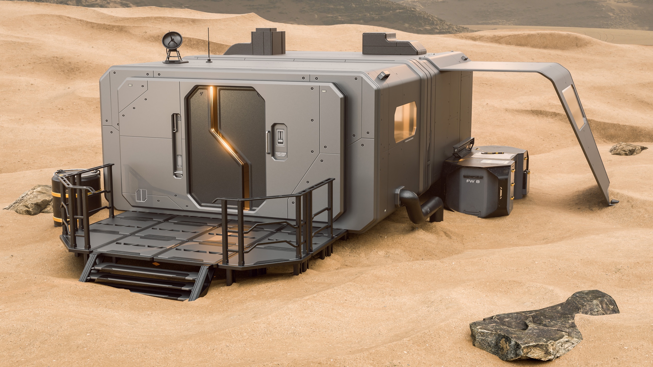 Media 1 for listing Frontier - Sci-Fi Modular Outpost Shelter