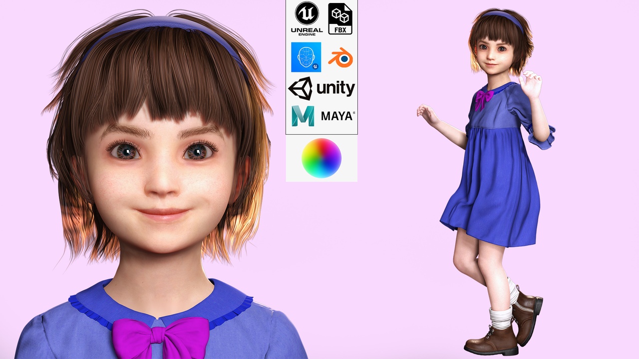 出品Olivia -Tiny Treasures Cute Child in a Blue Robeのメディア1
