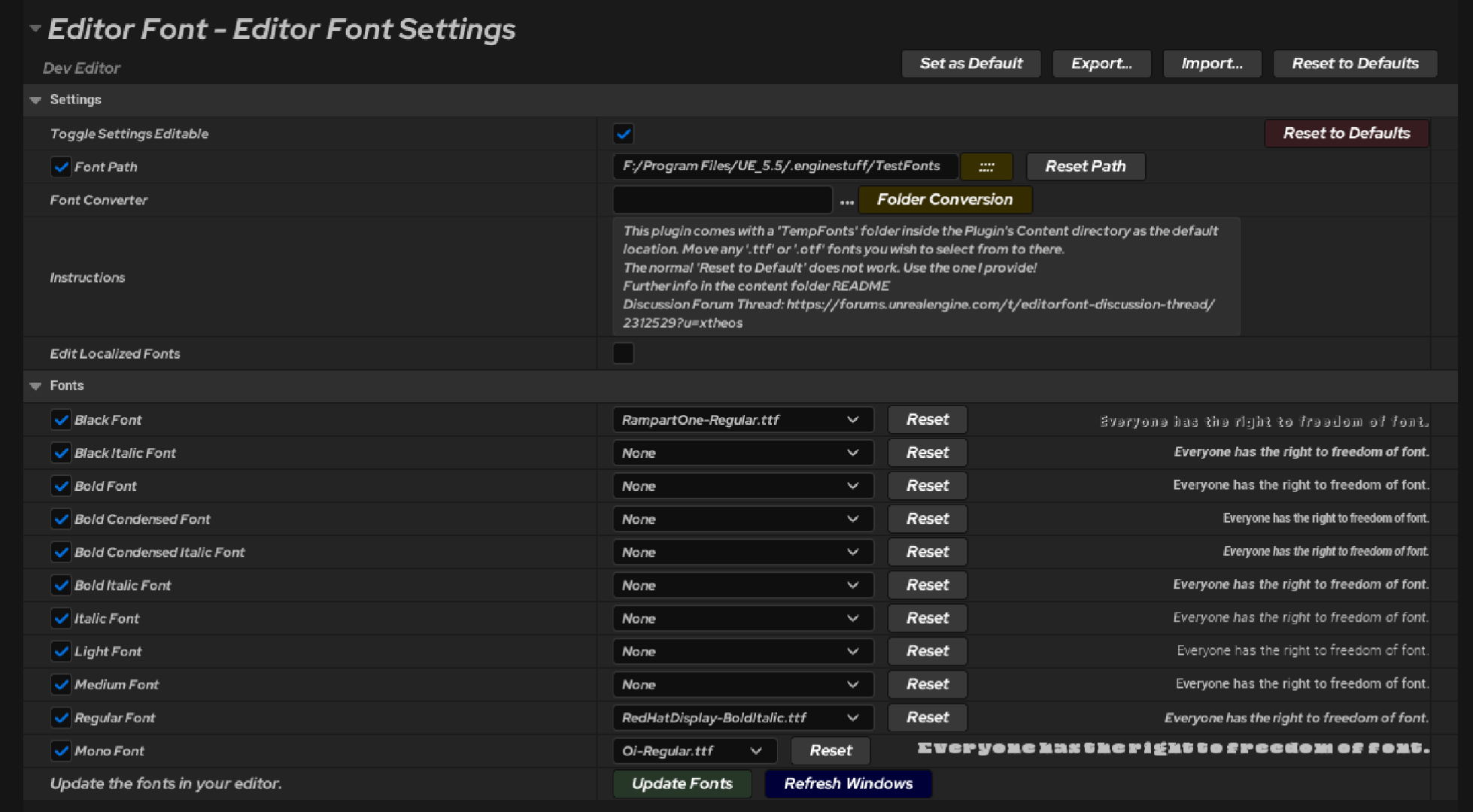 Editor Font | Fab