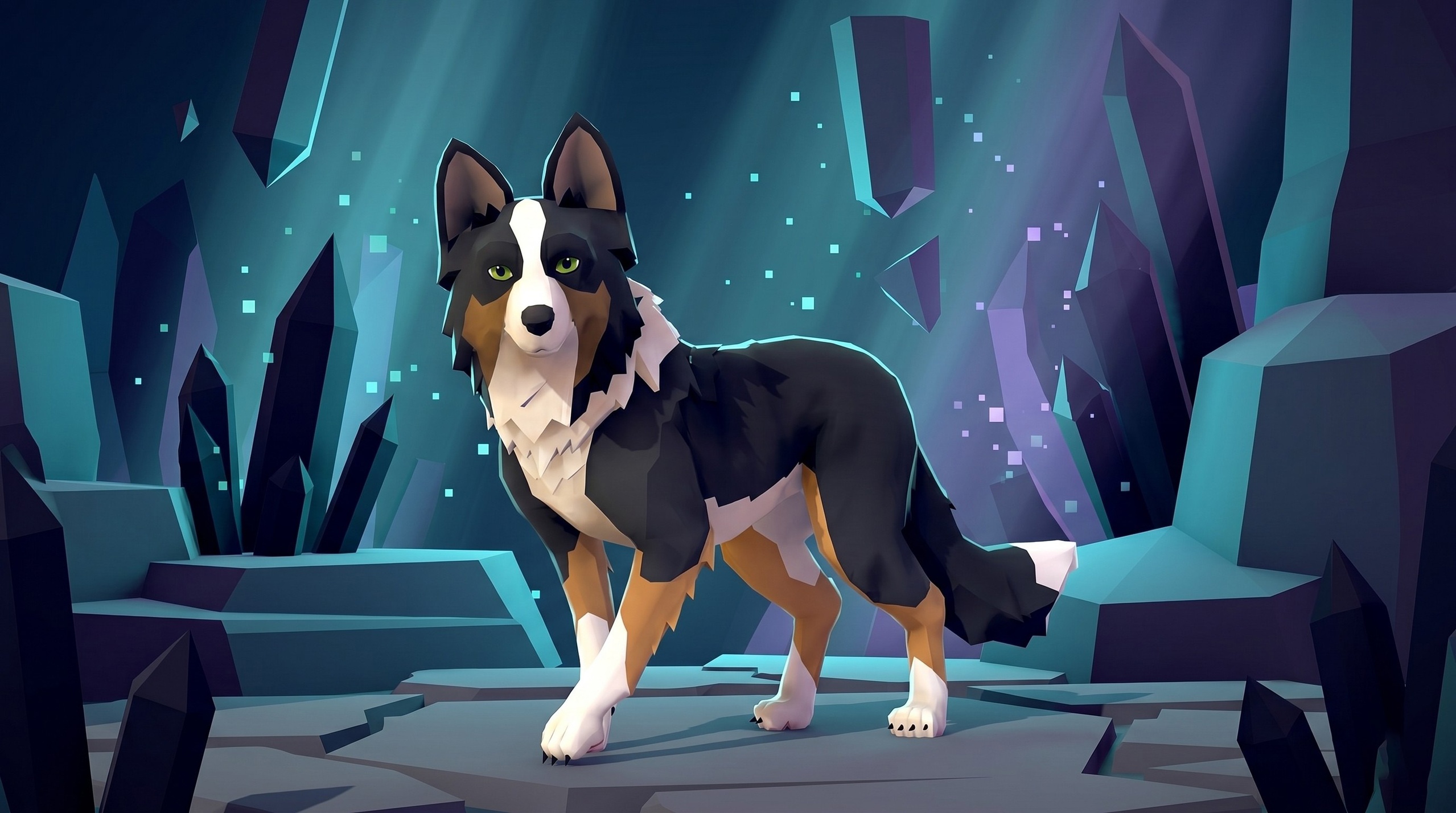 Media 1 for listing Skye the Border Collie (Poly Art)
