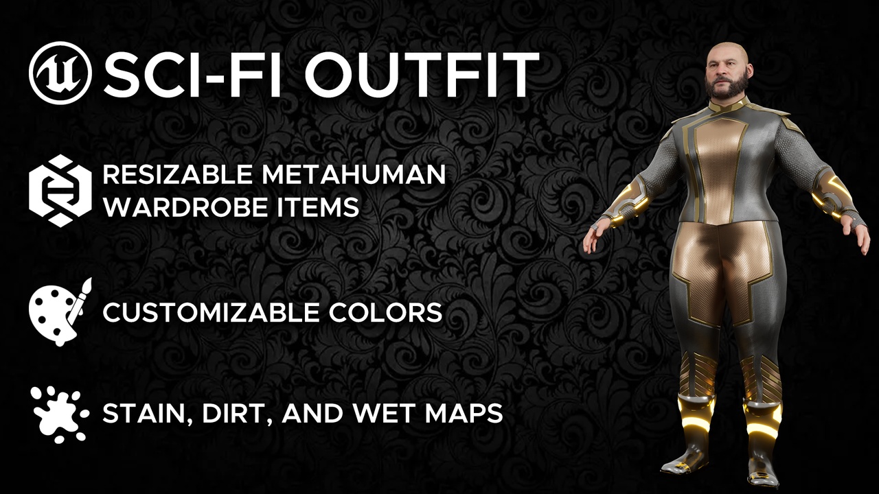 Media 1 for listing MetaHuman Sci-Fi Outfit - Spacesuit and Boots