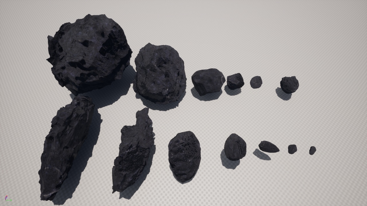 Media 1 for listing Detailed Astroids Highpoly set