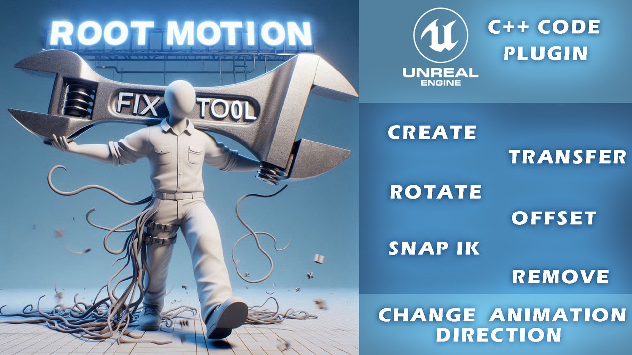 Média 1 pour l'article Root Motion Fix Tool | Mocap animations root motion cleaner and fixer
