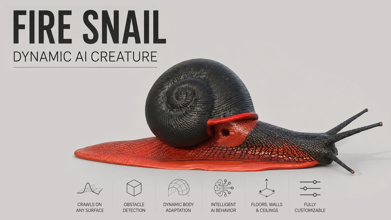 Media 1 for listing Fire Snail - Dynamic AI Creature