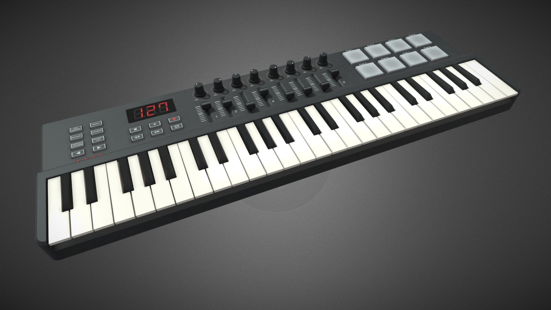 Four octave MIDI Keyboard | Fab