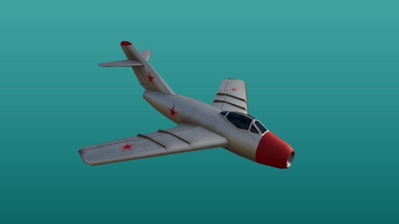 Media 1 for listing Mig‑15 (Lowpoly Jet Fighter, USSR, Pack‑Compatible)