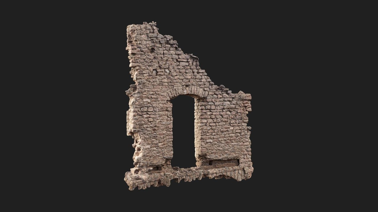 Media 1 for listing Industrial Brick Ruin Window Brick Straight 04