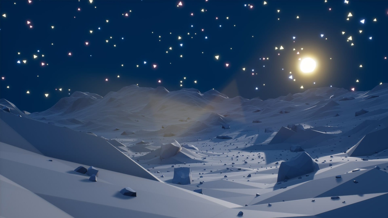 Media 1 for listing Stylized Low Poly Moon Pack