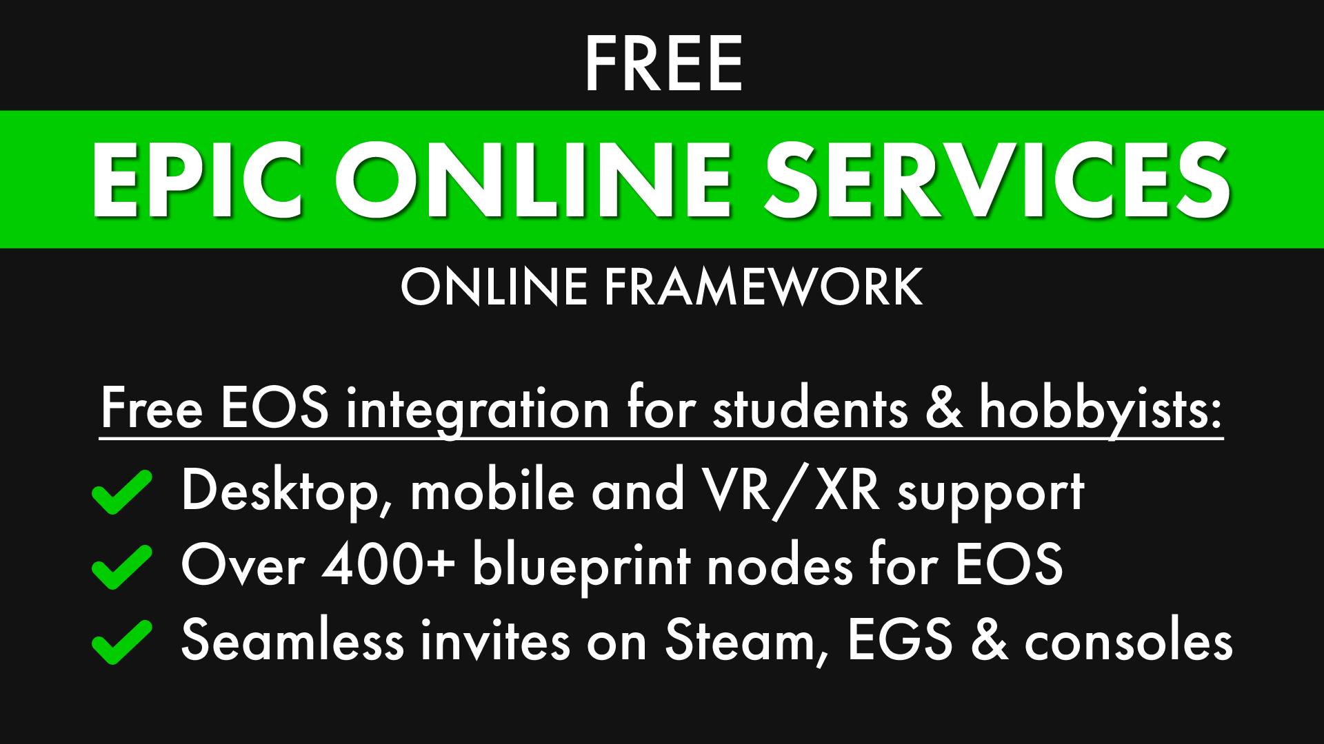 EOS Online Framework (Free Edition) | Fab