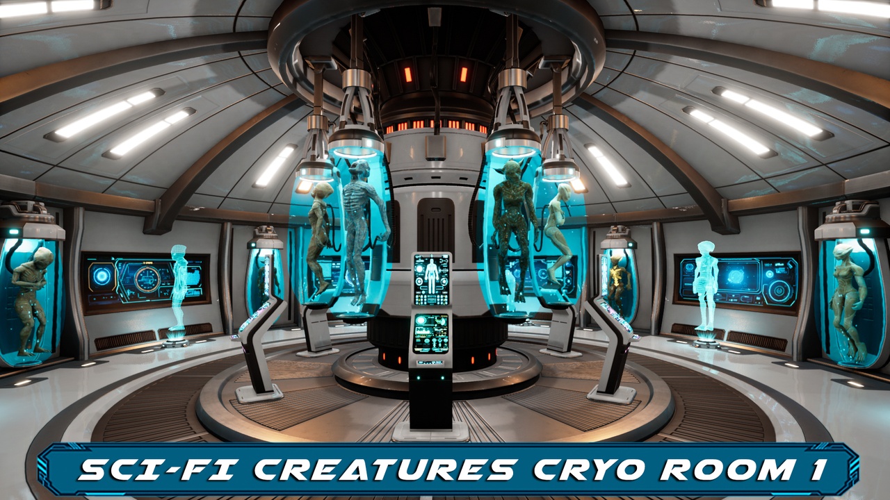 Media 1 for listing Sci-Fi Creatures Cryo Capsules Room 1
