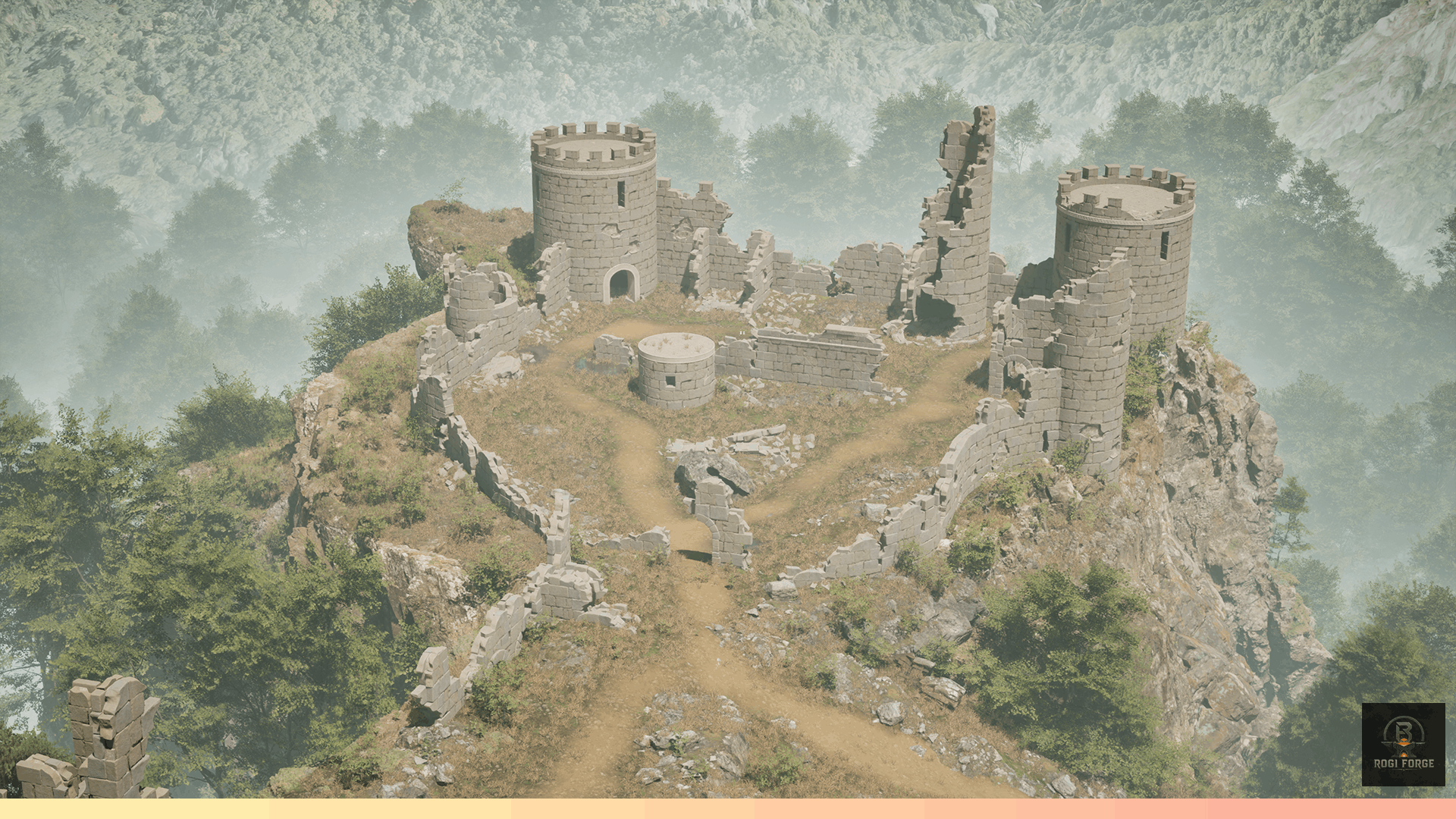 Rustic Fortress Medieval - Ruined Fortress/Castle/Keep (Modular) | Fab