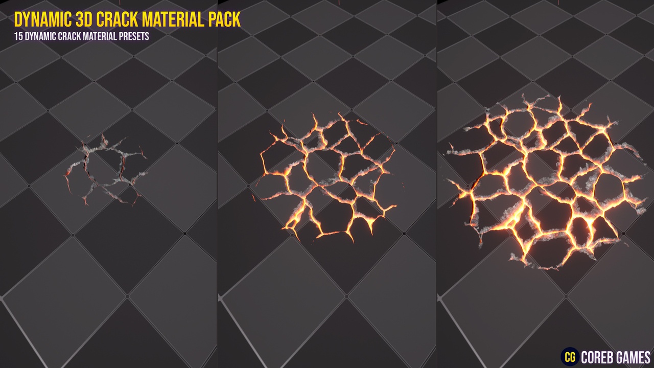 出品Dynamic 3D Crack Material Packのメディア1