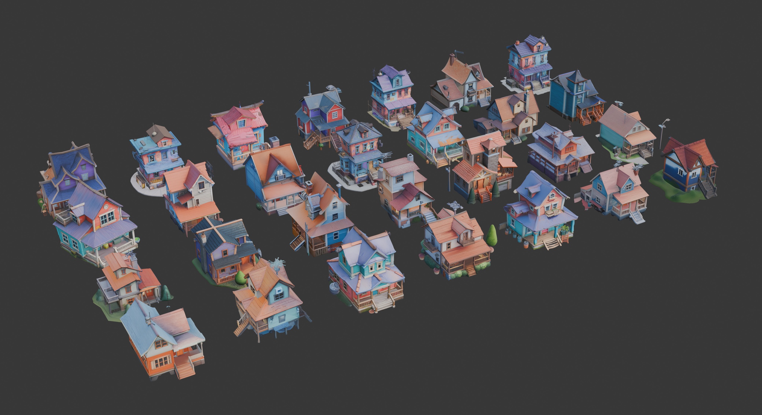 Media 1 for listing Stylized Architecture Set