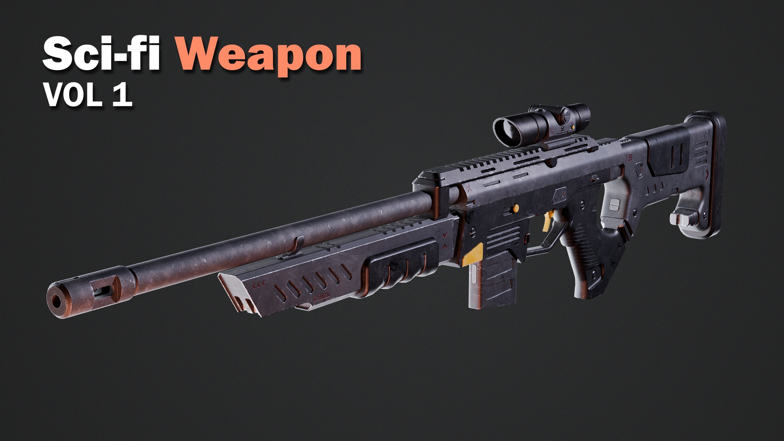 Media 1 for listing Sci-fi Weapon - Game Ready Sniper