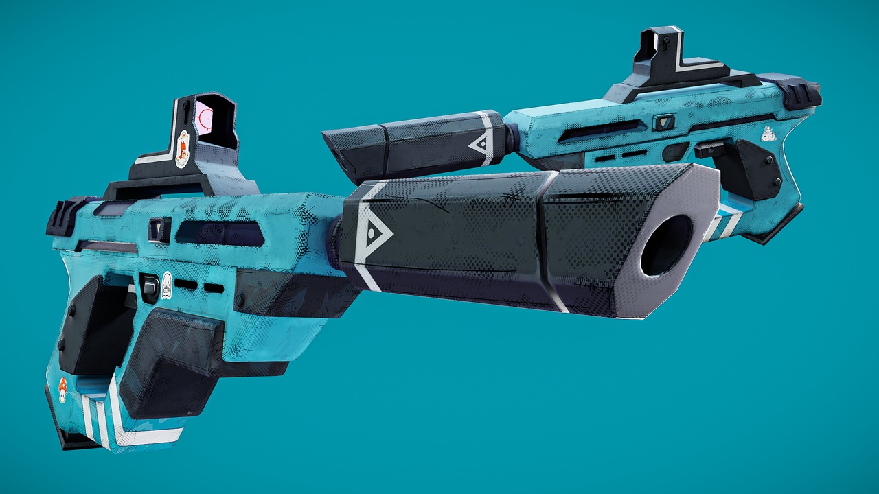 الوسائط 1 للقائمة Stylized Sci-Fi Weapon – Game Ready 3D Gun | PBR | Low Poly